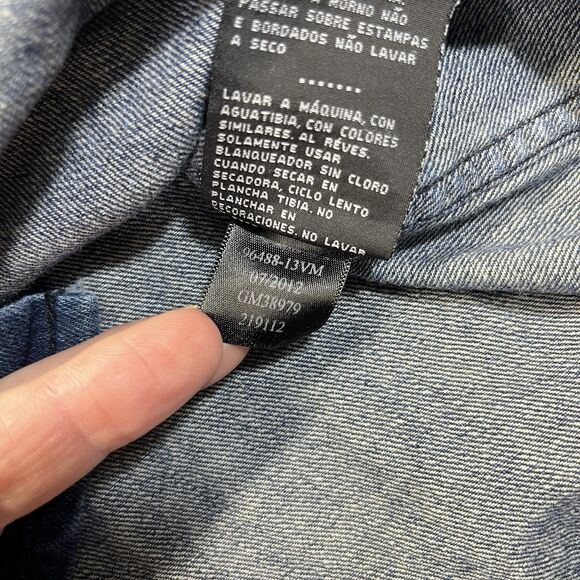 Harley-Davidson Denim Button-Down Shirt Men’s XL Blue Prison Style Workwear - Picture 8 of 13